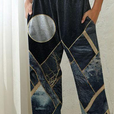 Women geometric print leisure pants Chic and Style