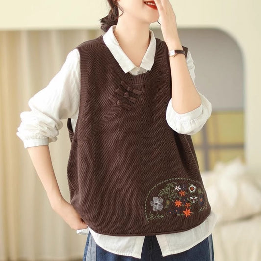 Pull en tricot pour femmes avec broderie décorative Chic und Stil