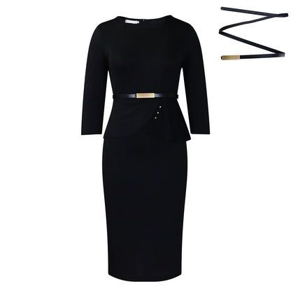 Robes pour femmes ajustées avec fronces et ceinture Chic und Stil