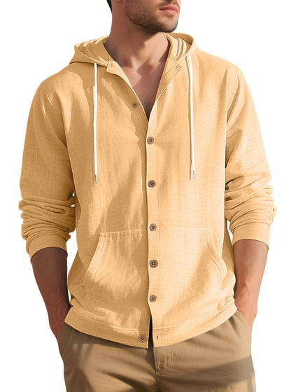 Elegant casual jacket for men with hood and practical pockets Chic and Style