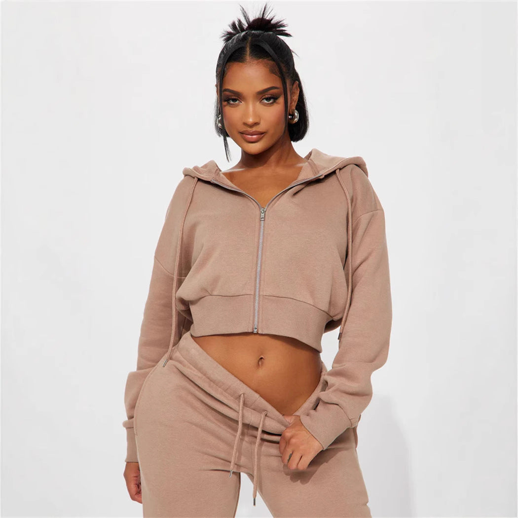 Relaxed hoodie set for women with wide pants Chic und Stil