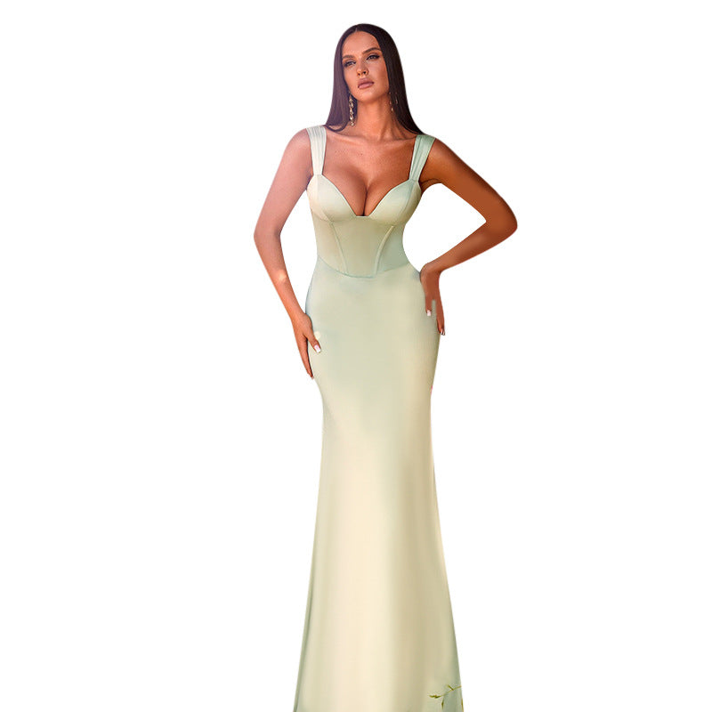 Dames Élégant Robe Maxi Serrée Chic und Stil