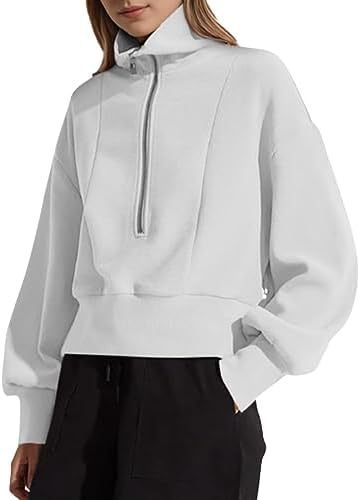 Pull-over zippé sportif pour femmes avec col montant Chic und Stil