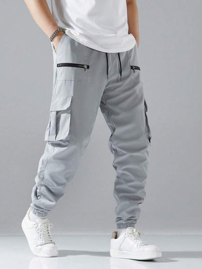 Pantalons cargo pour hommes avec poches zippées modernes Chic und Stil