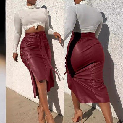 Dames Chic Jupe crayon fendue haute Chic und Stil