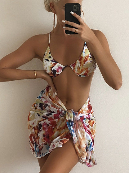 Dames Ensemble de Maillot de Bain Deux Pièces avec Couverture Stylée Chic und Stil