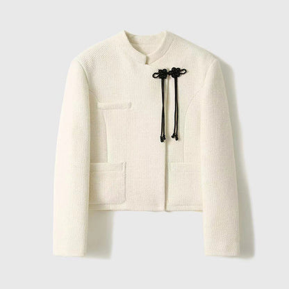 Veste pour femme à col mandarin texturé Chic und Stil