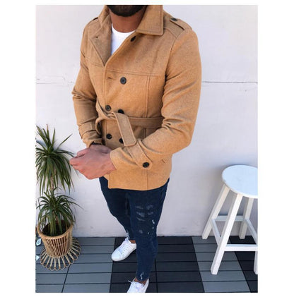 Chic and Style double-breasted coat for men