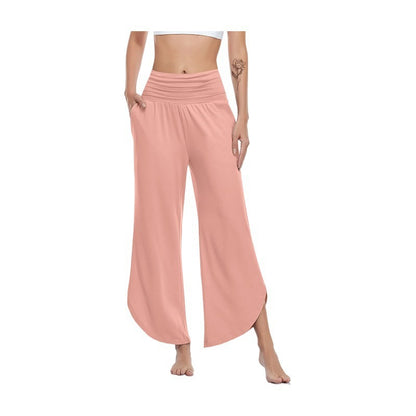 Wide Palazzo Pants for ladies with flexible waist and side slits Chic and Style