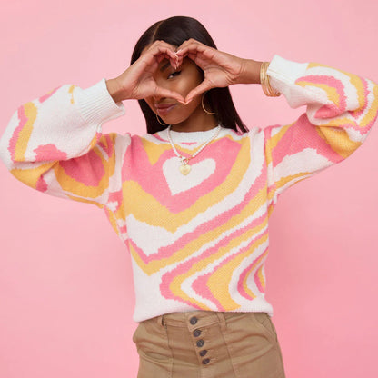 Femmes pull coloré Chic und Stil