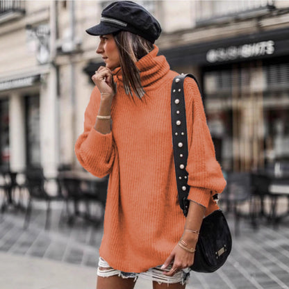 Pull en gros tricot pour femmes avec col montant et coupe décontractée Chic und Stil