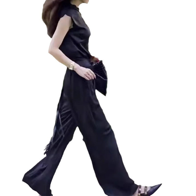 Robe Maxi Élégante à Col Montant pour Femme Chic und Stil