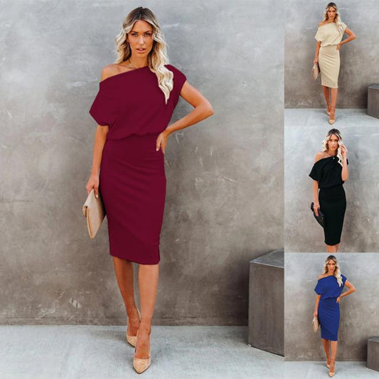 Robe Midi Bodycon Off-Shoulder Chic und Stil pour Femmes