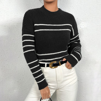 Pull en tricot rayé pour femmes Chic und Stil