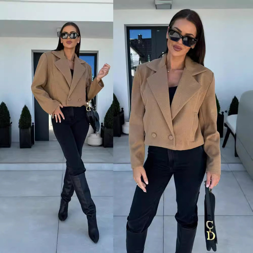 Dames Élégante Slim-Fit Veste Blazer Chic und Stil