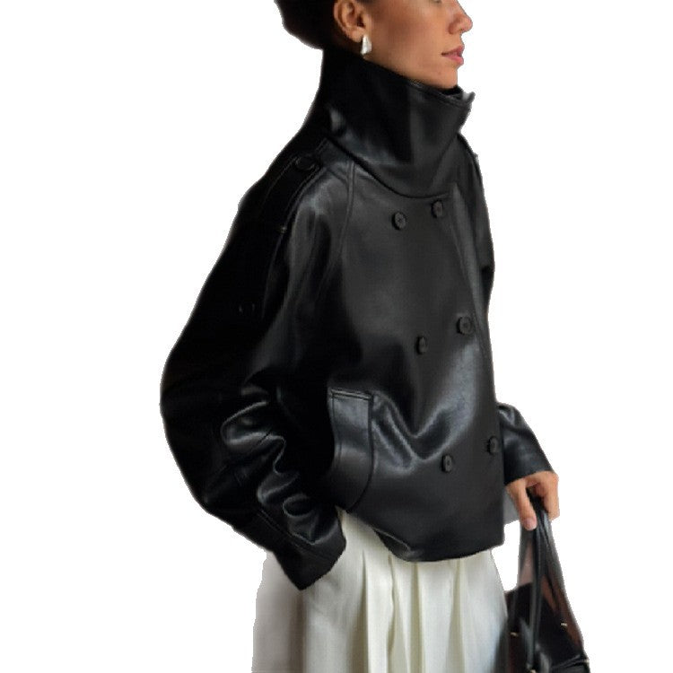 Veste de motard en simili cuir pour femmes Chic & Stil