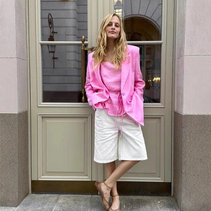 Women elegant blazer set with shorts Chic and Style