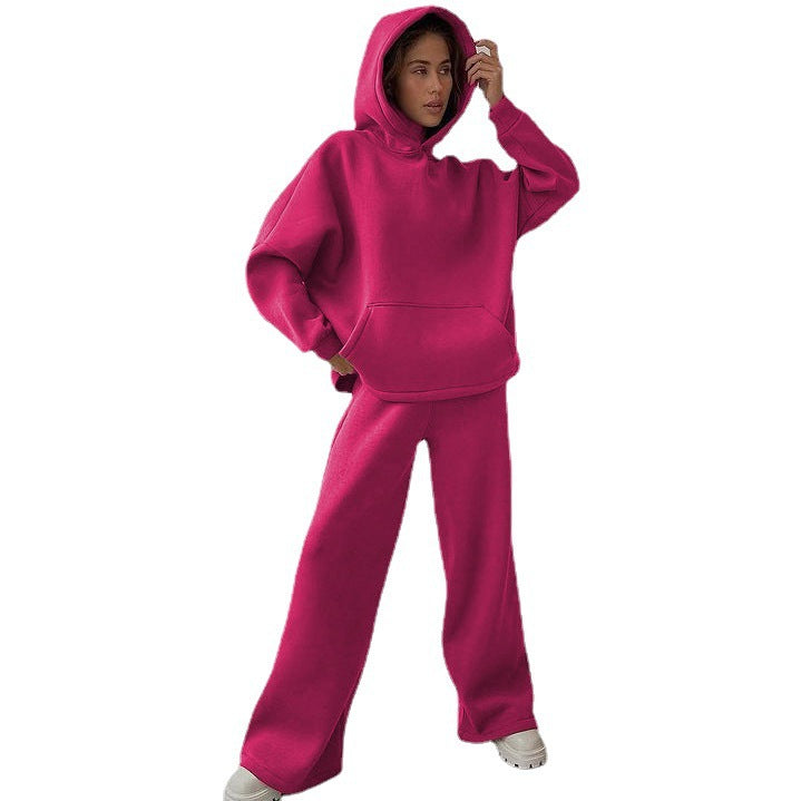 Women casual fleece hoodie and loose jogger pants Chic and Style