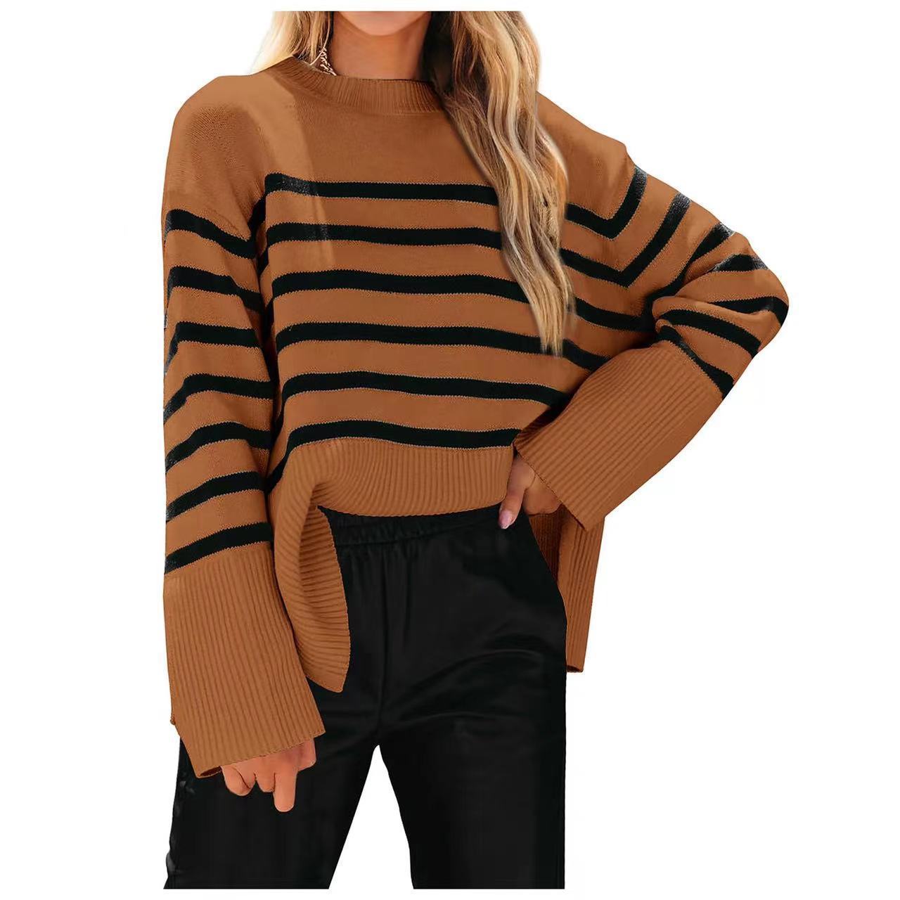 Pull oversized à rayures pour femmes Chic und Stil