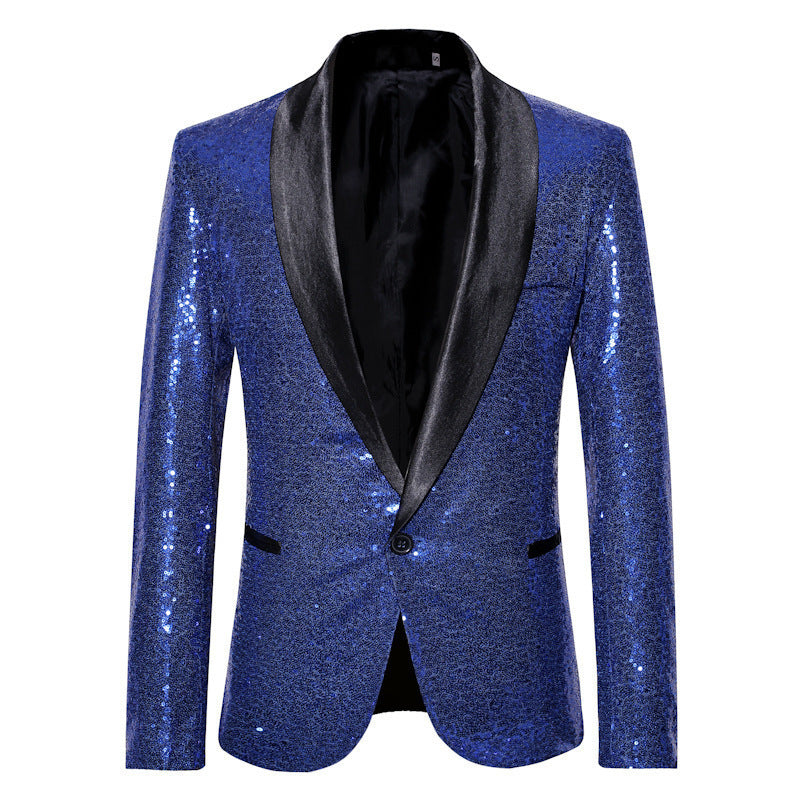 Dames Bl sparkling blazer avec revers noir Chic und Stil