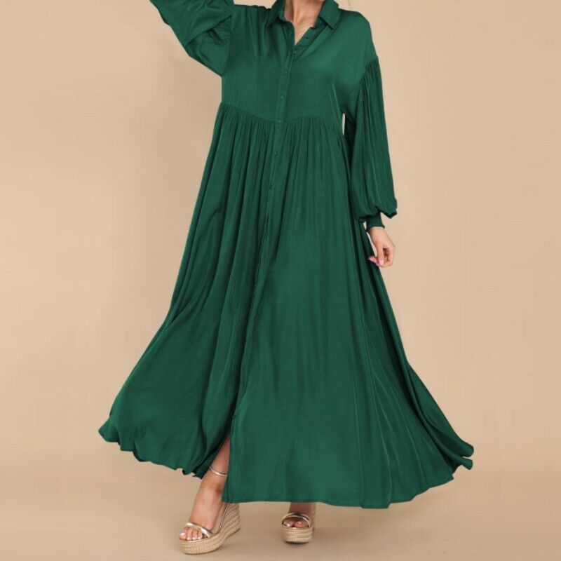 Robe maxi à boutons fluides pour femmes Chic und Stil