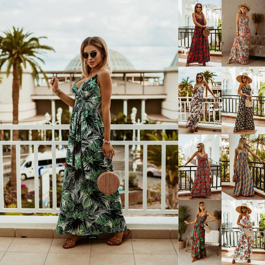 Robe maxi pour femmes avec motif floral et coupe élégante Chic und Stil