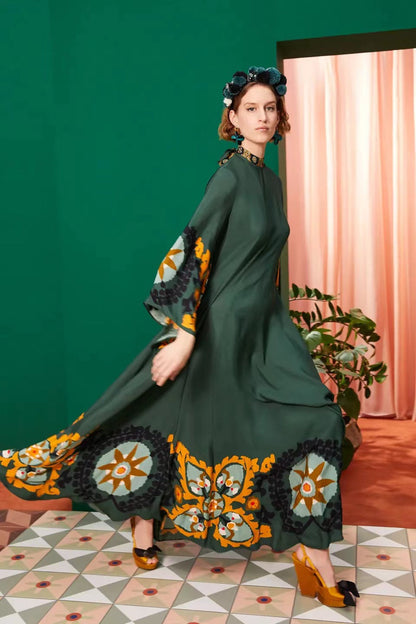 Chic und Stil | Printed Three-Quarter Sleeve Dress