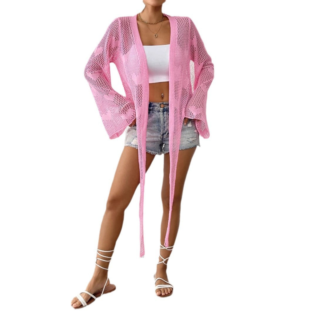 Dames Crochets Plage Couverture Cardigan Chic und Stil