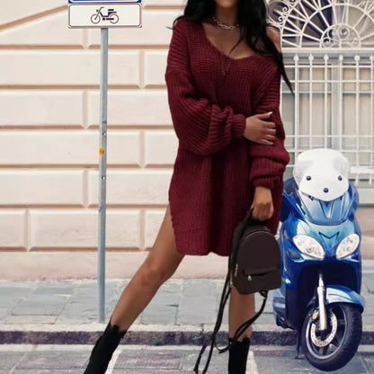 Pull en tricot oversize pour femmes au design décontracté Chic und Stil