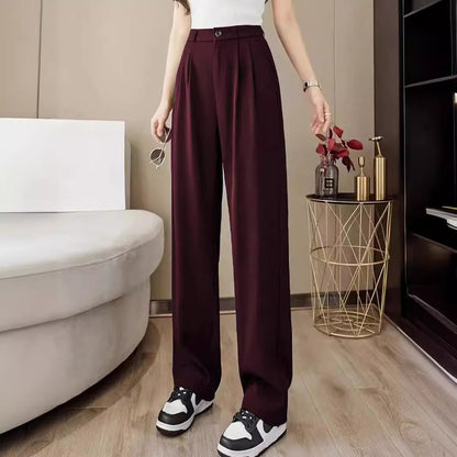 High-waisted pleated wide-leg pants for women Chic und Stil