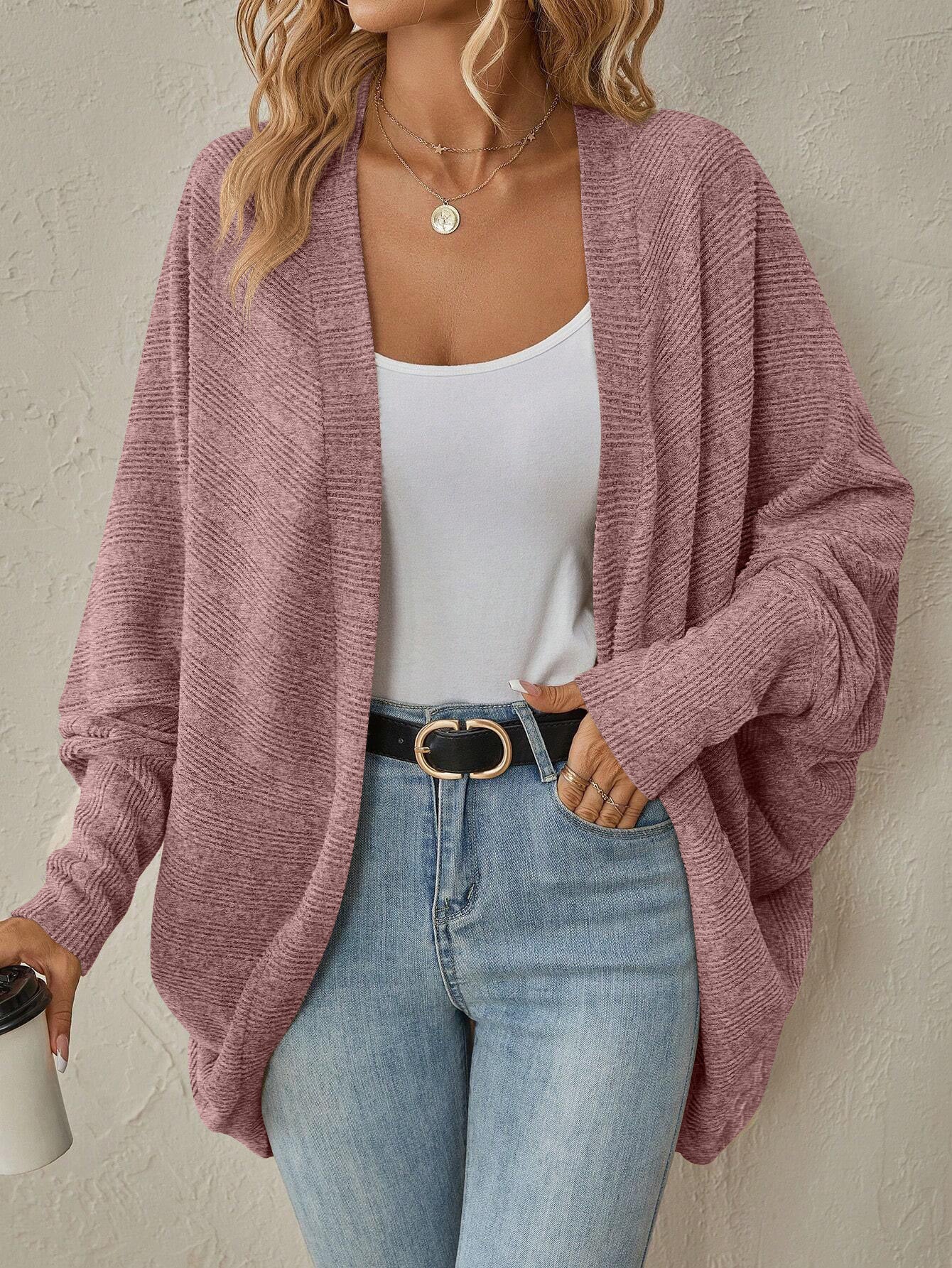 Dames cardigan décontracté avec des manches larges et un design ouvert Chic und Stil