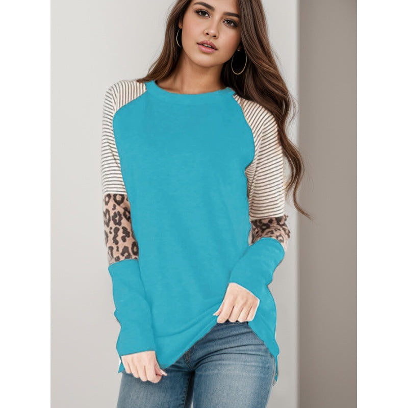 Chemisier long à manches longues pour femmes avec imprimé animal et design à rayures modernes Chic & Stil