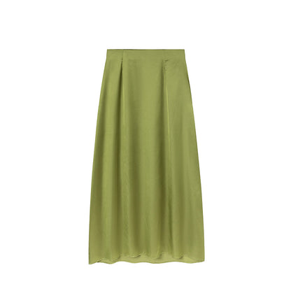 Jupe Maxi en Satin Femmes Chic und Stil