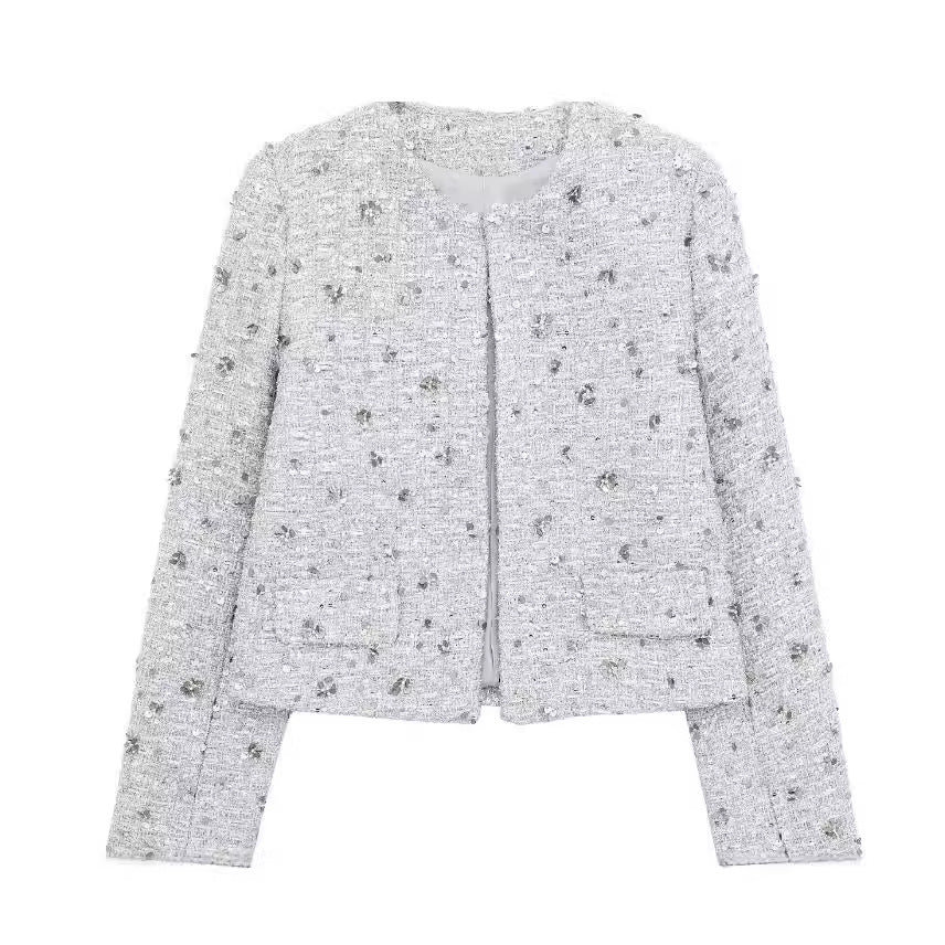 Dames élégante veste avec design texturé Chic und Stil