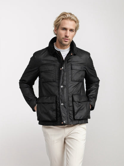 Functional sports jacket for men with practical pockets and high collar Chic and Style
