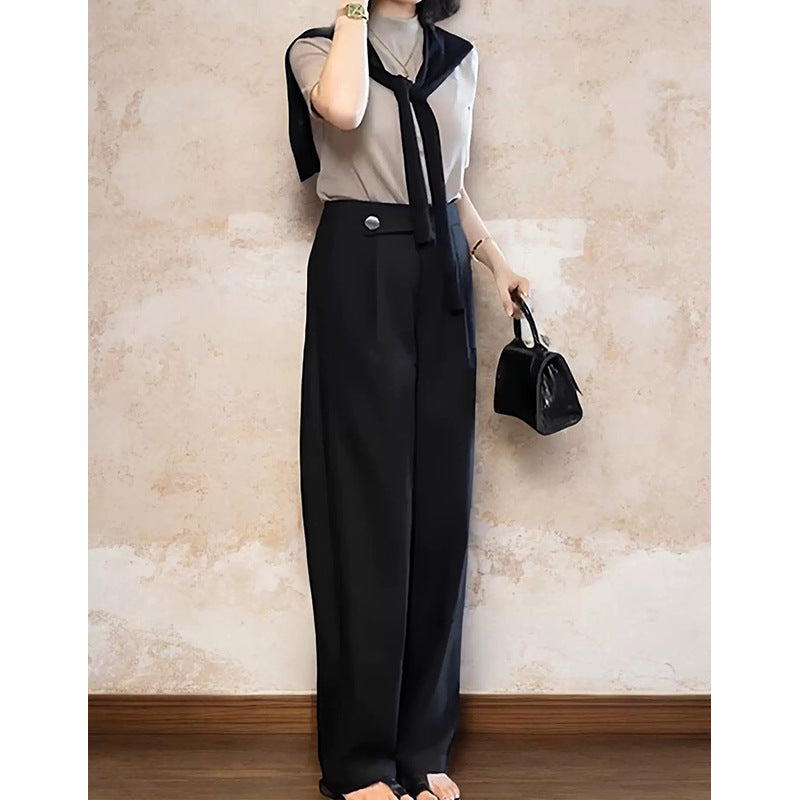 Pantalons larges à taille haute pour femmes Chic und Stil