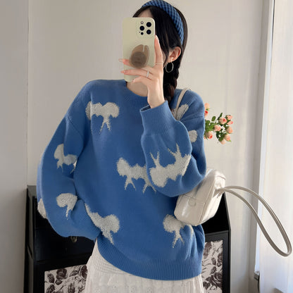 Pull en tricot douillet pour femmes avec motif ludique Chic und Stil