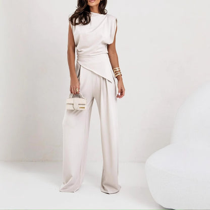 Pantalon de costume doux pour femme avec coupe asymétrique Chic und Stil