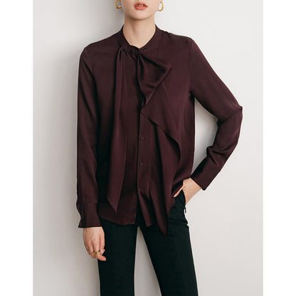 Blouse structurée à nœud papillon pour femmes Chic und Stil