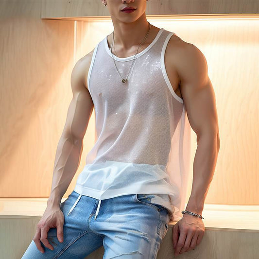 Chemise sans manches sportive pour hommes en matériau respirant Chic und Stil