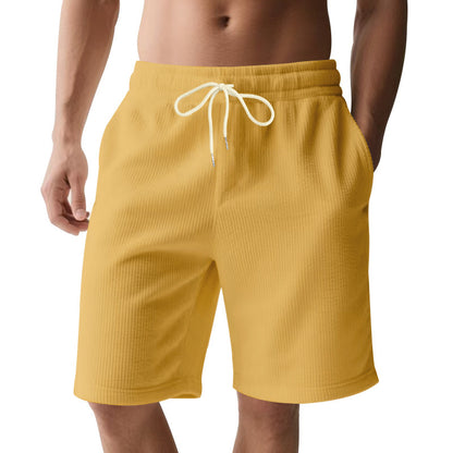 Shorts de sport pour hommes respirants avec taille élastique et cordon de serrage Chic und Stil