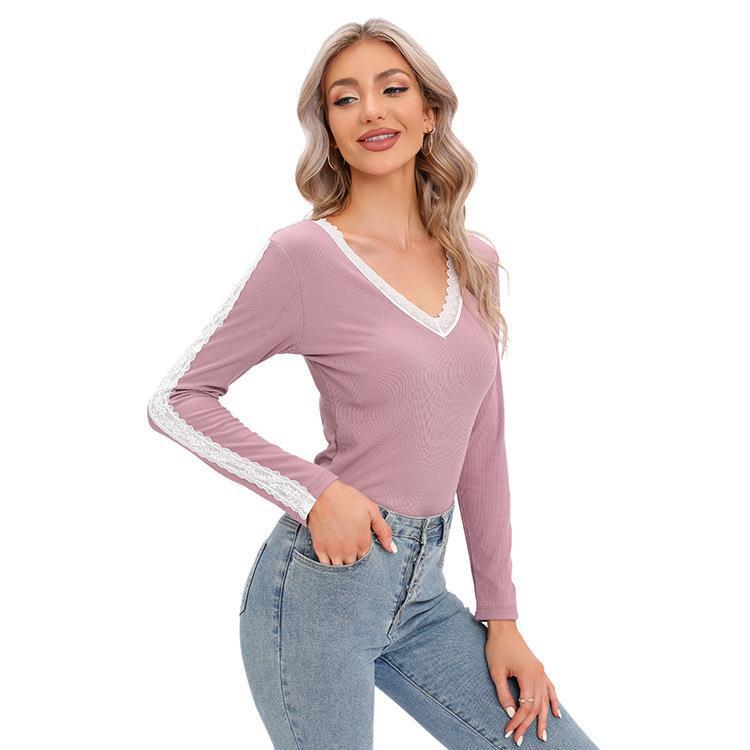 Dames body à manches longues avec dos en dentelle Chic und Stil