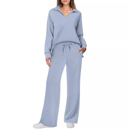 Ensemble décontracté pour femmes composé d'un pull oversized et d'un pantalon de jogging large Chic und Stil