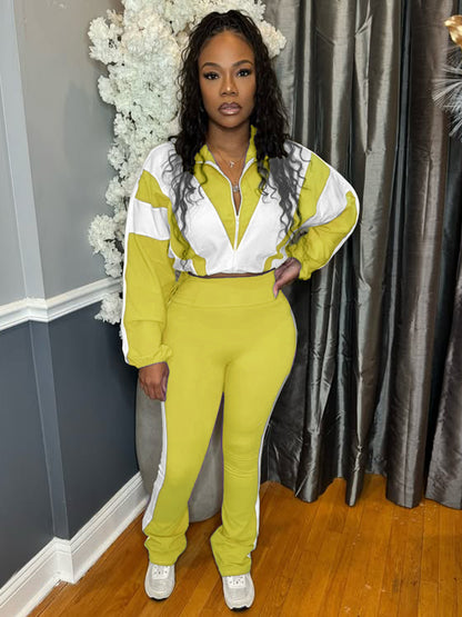 Dames Ensemble sportif deux pièces avec veste cropped et leggings ajustés Chic und Stil