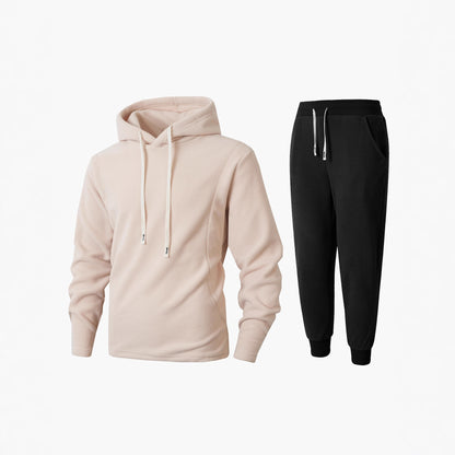 Men's Fleece Hoodie and Jogging Pants Set Chic and Style