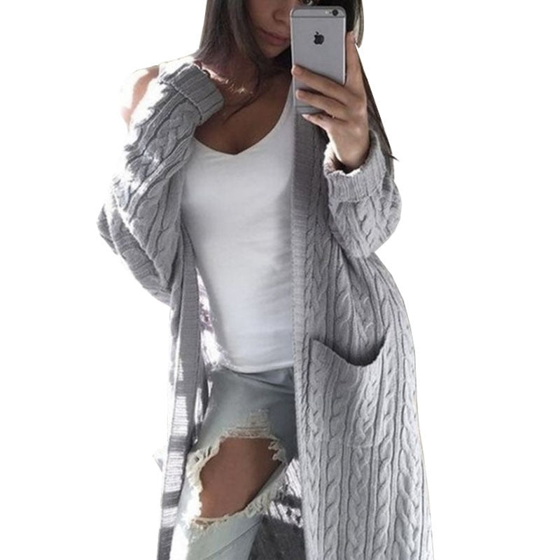 Cardigan surdimensionné en tricot relief pour femmes Chic und Stil