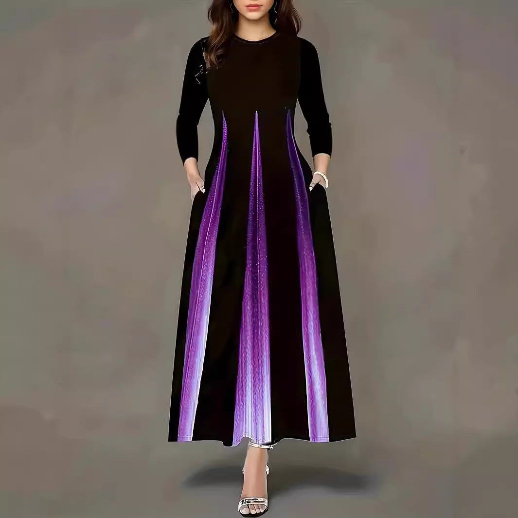 Robe maxi femme avec inserts latéraux et poches pratiques Chic und Stil