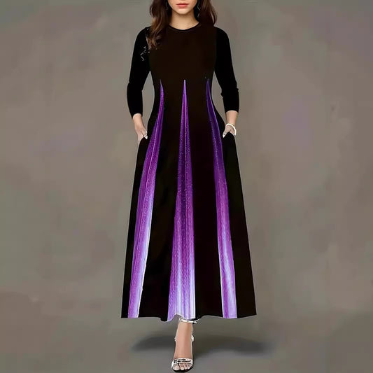 Robe maxi femme avec inserts latéraux et poches pratiques Chic und Stil