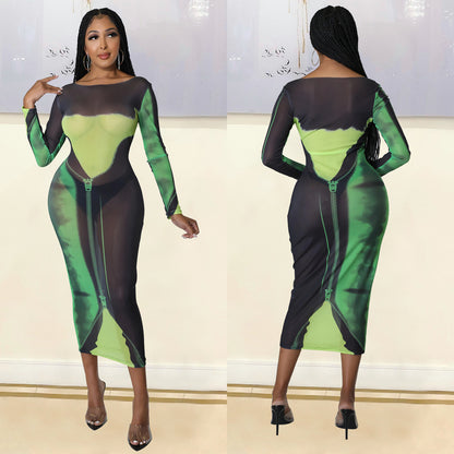 Ladies Chic and Stylish Long Bodycon Dress