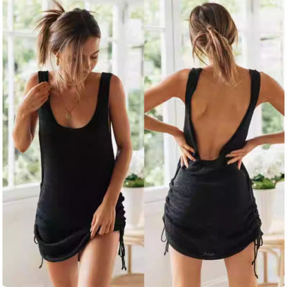 Robe mini dos nu pour femmes Chic und Stil